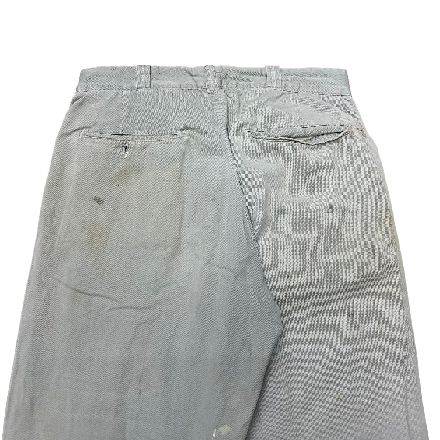 1950s Grey sail cloth work pants (28w)