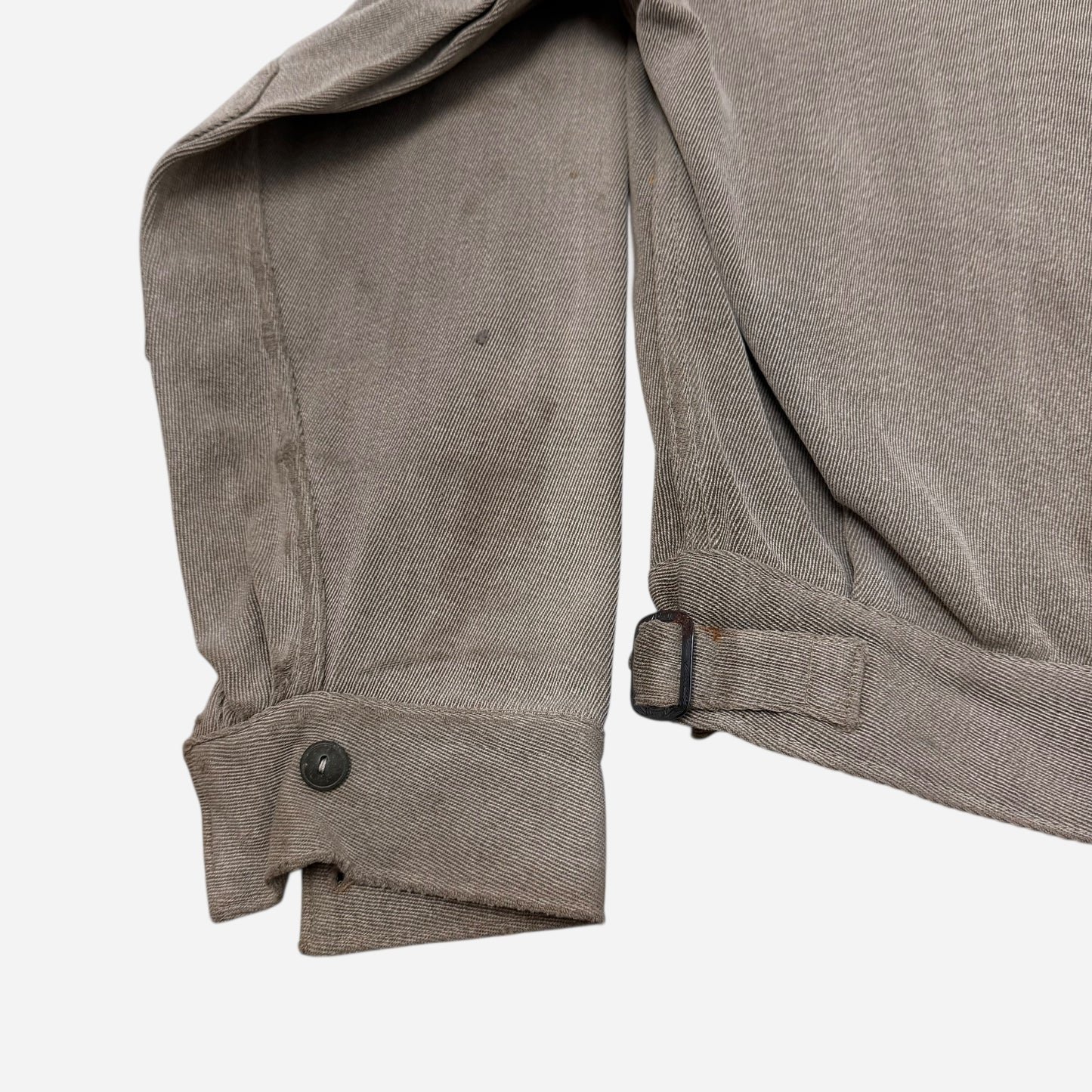 1930s Sweet Orr gray cotton whipcord work jacket (M)
