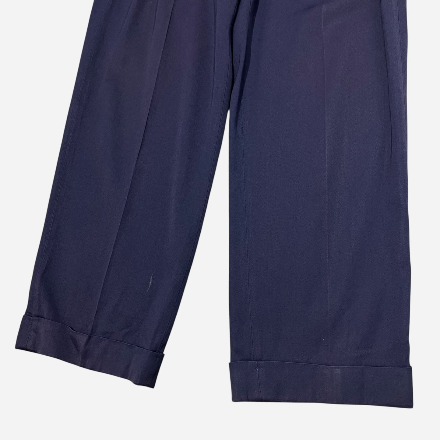 1950s Purple rayon pleated pants (30w)