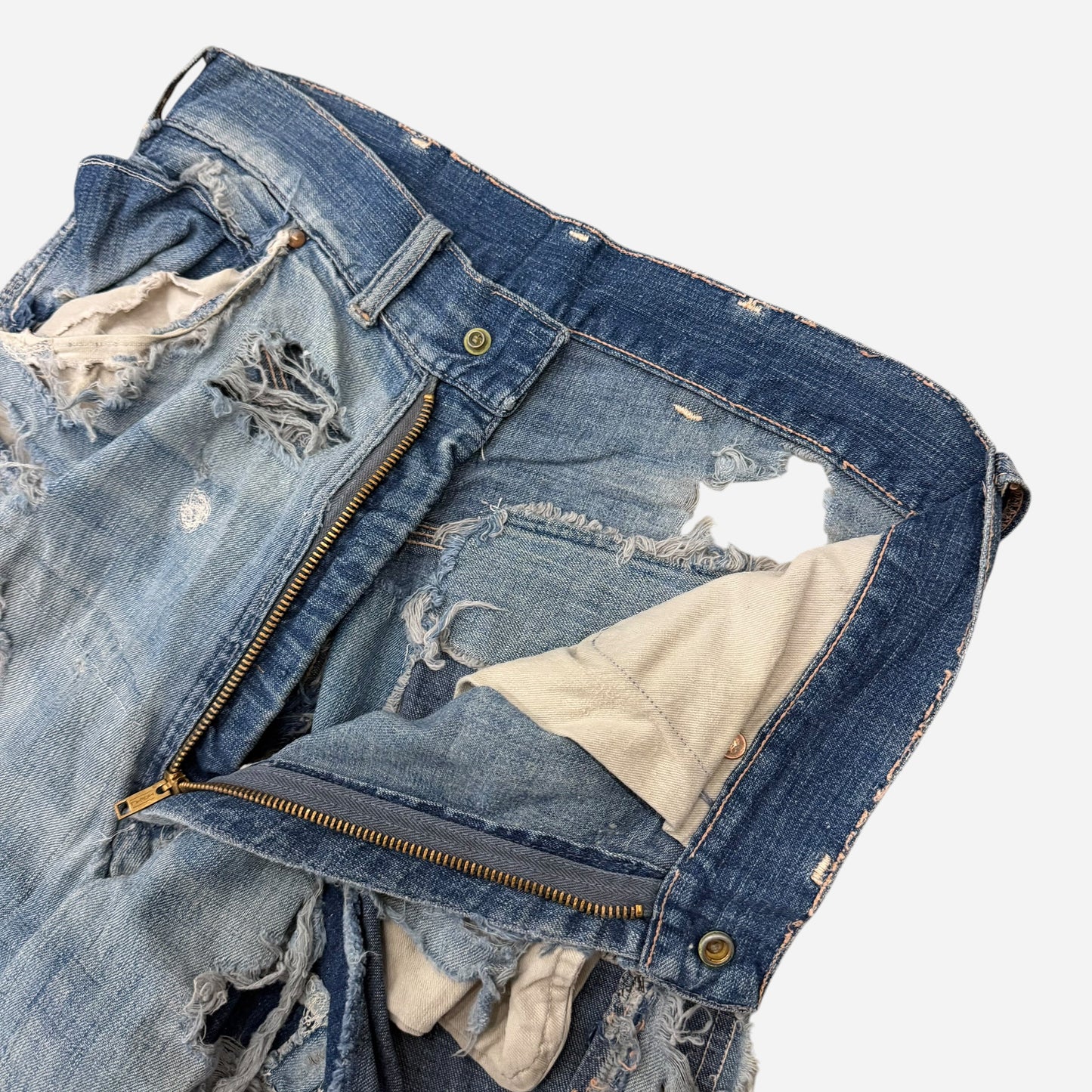 1940s As Is Union Made heavily repaired denim carpenter jeans (29w)