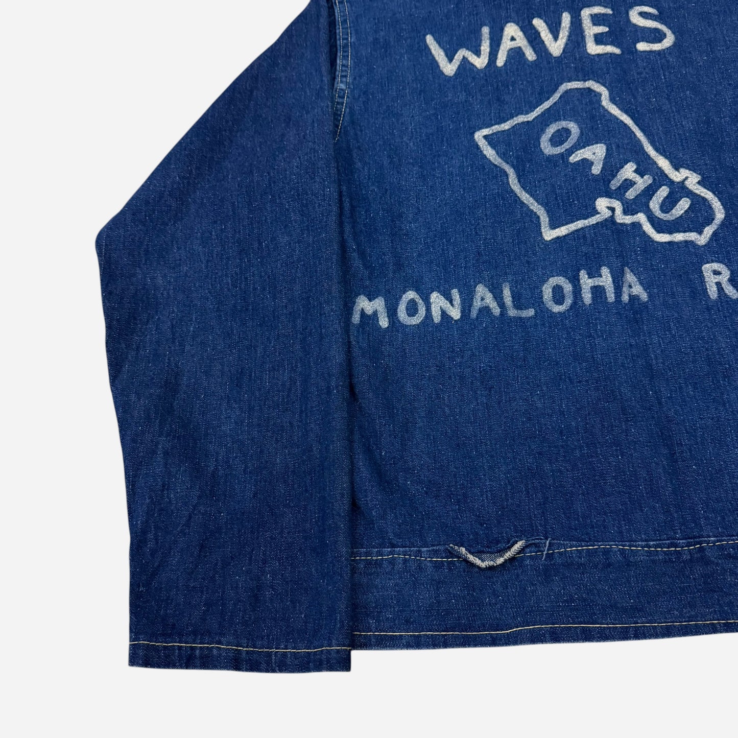 1940s USN W.A.V.E.S single pocket denim work jacket + sweatshirt (S/M)