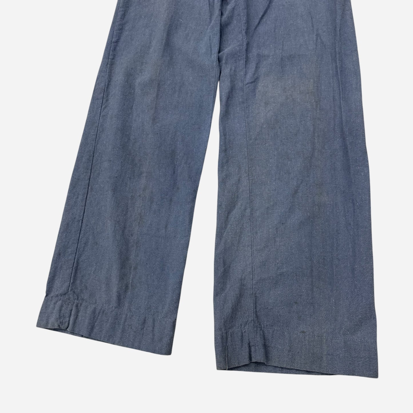 1940s Blue salt & pepper chambray work pants (30w)