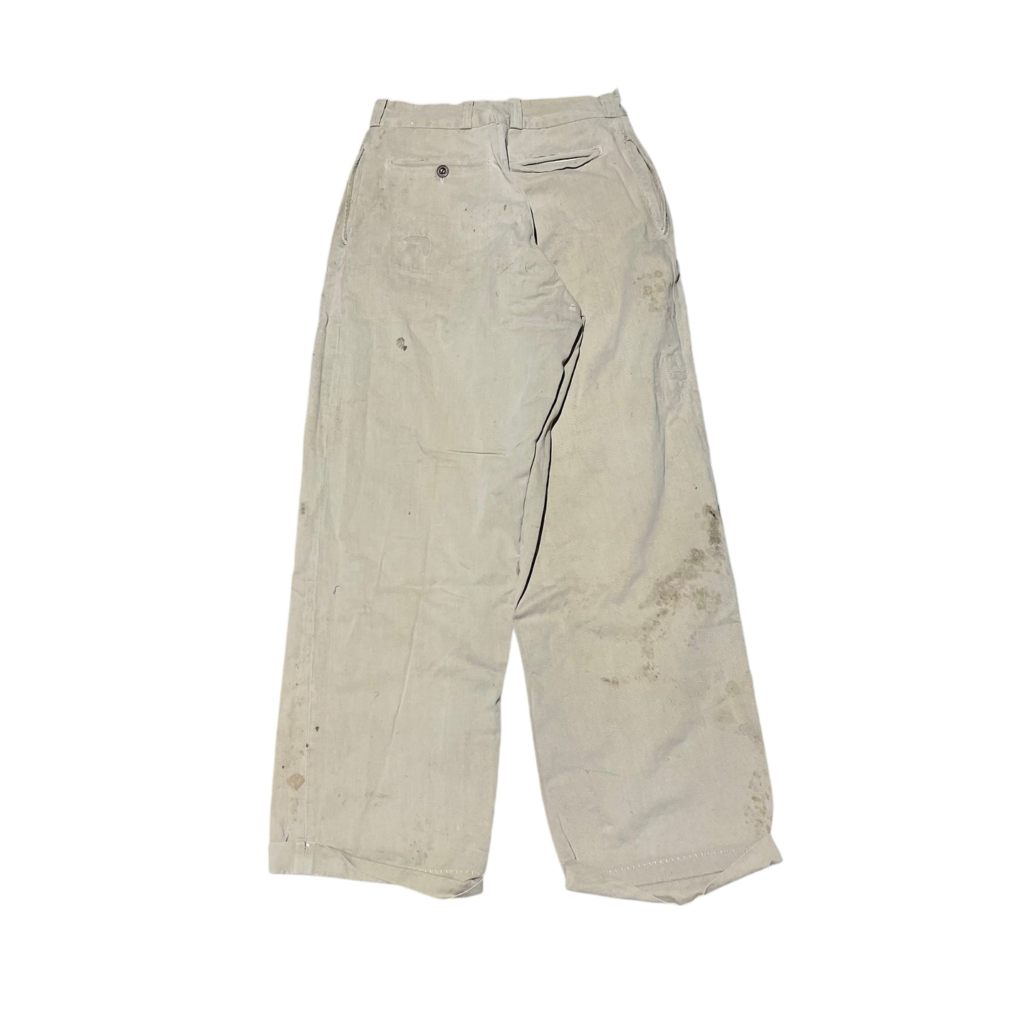 1950s Button fly khaki chino work pants (28w)