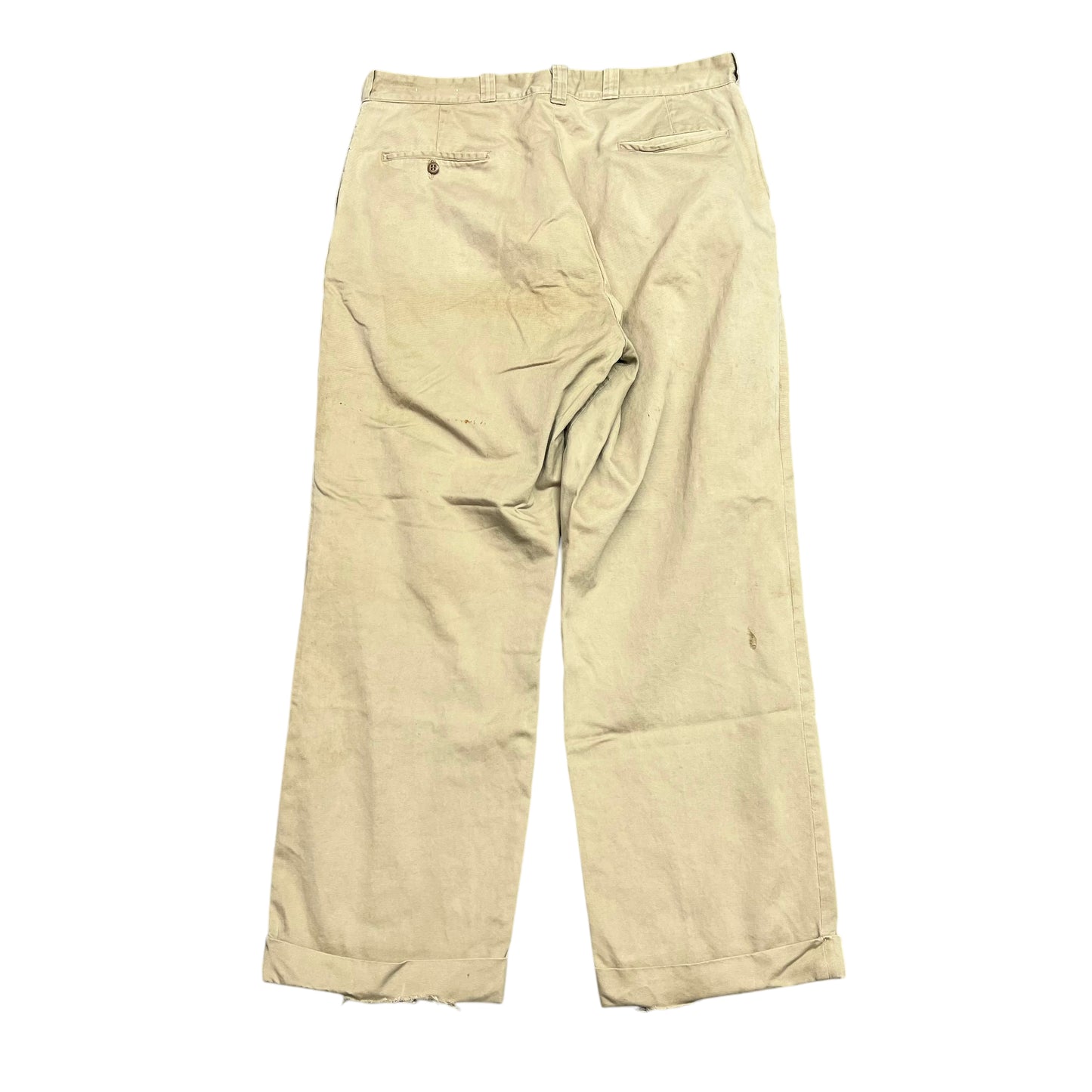 1950s Sail cloth khaki chino work pants (36w)