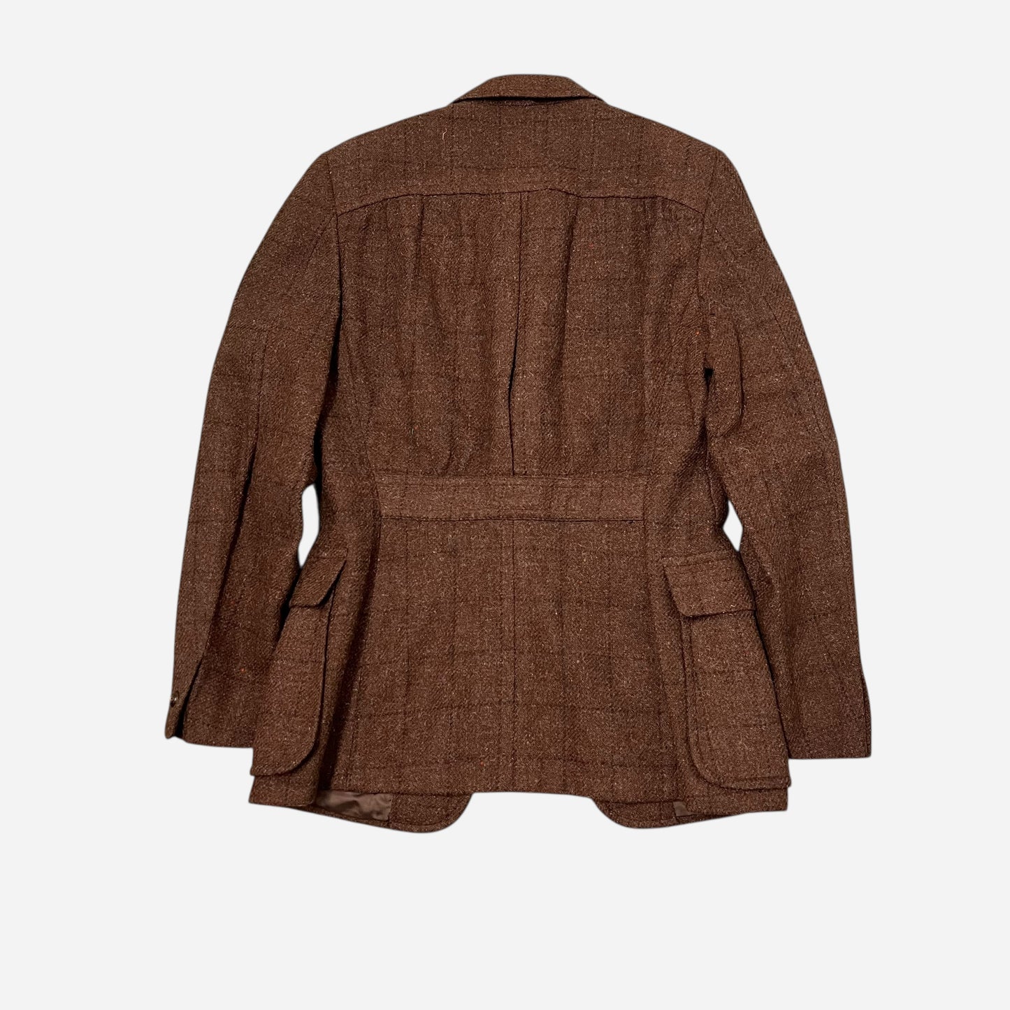 1930s NRA brown wool tweed patch pocket suit jacket (M)