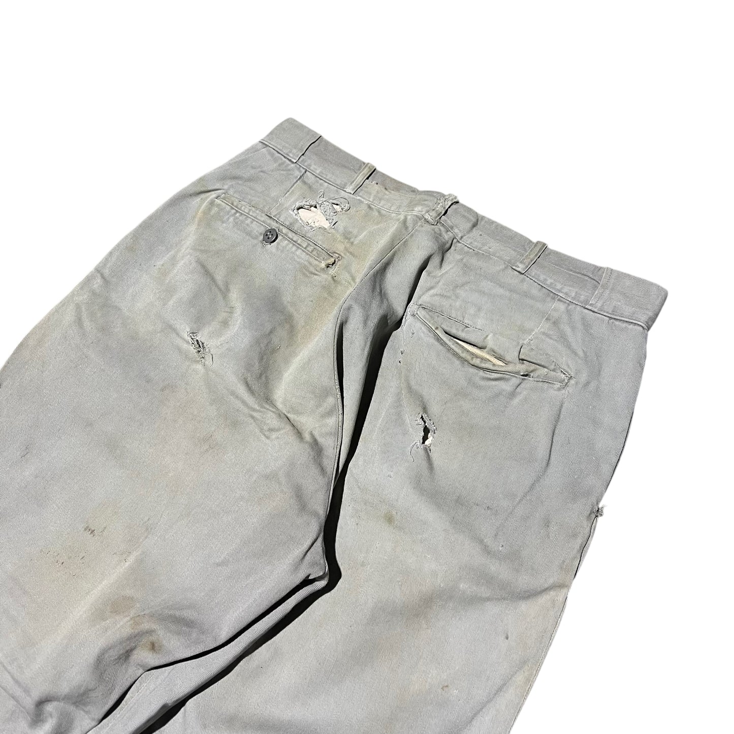 1950s Gray Red Camel chino work pants (30w)