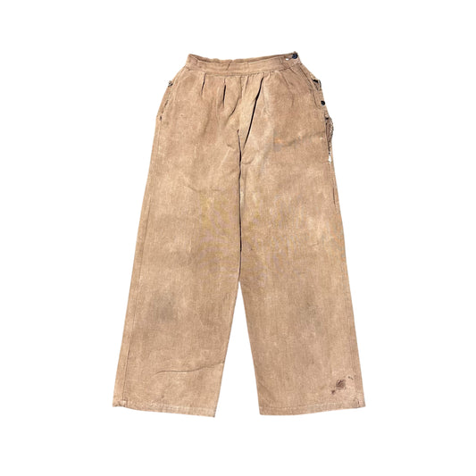 1930s Women’s side button canvas work pants (25w)