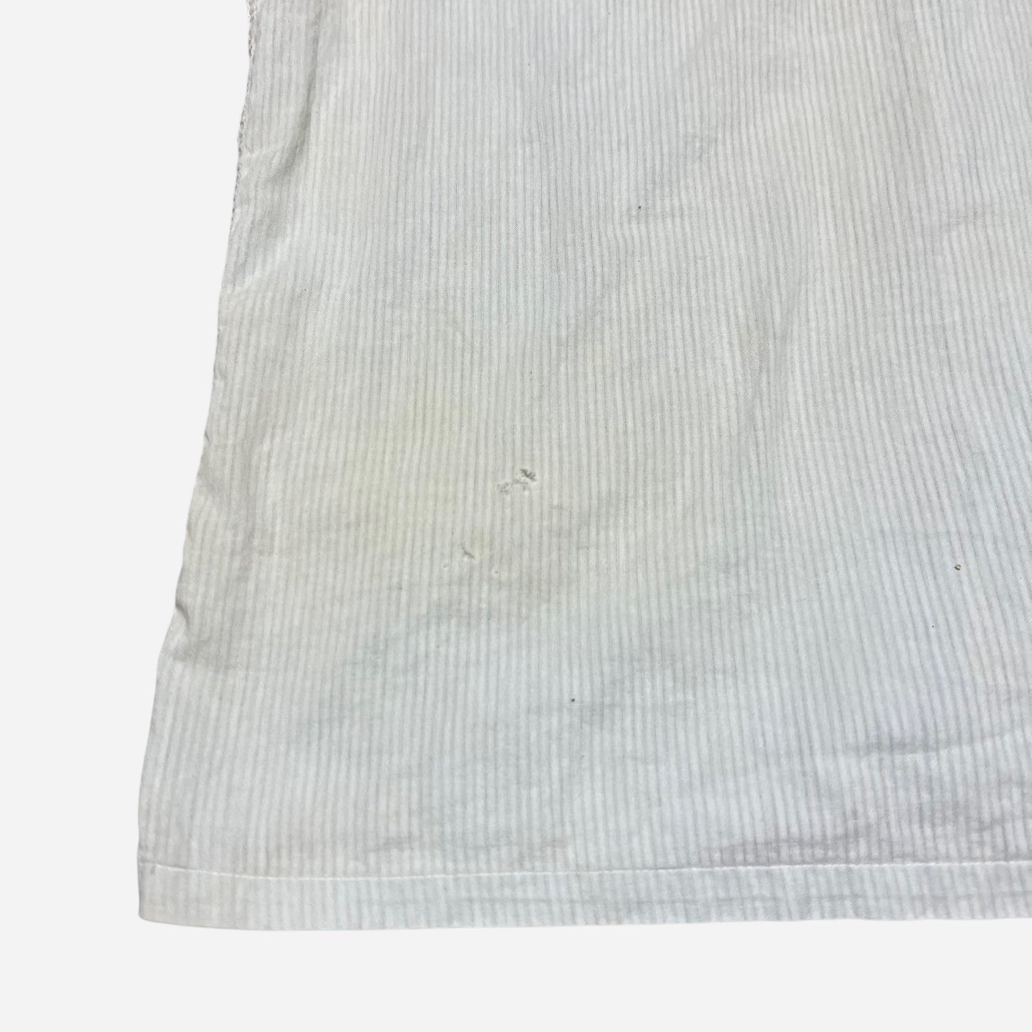 1950s Light blue cotton striped loop collar shirt (M)