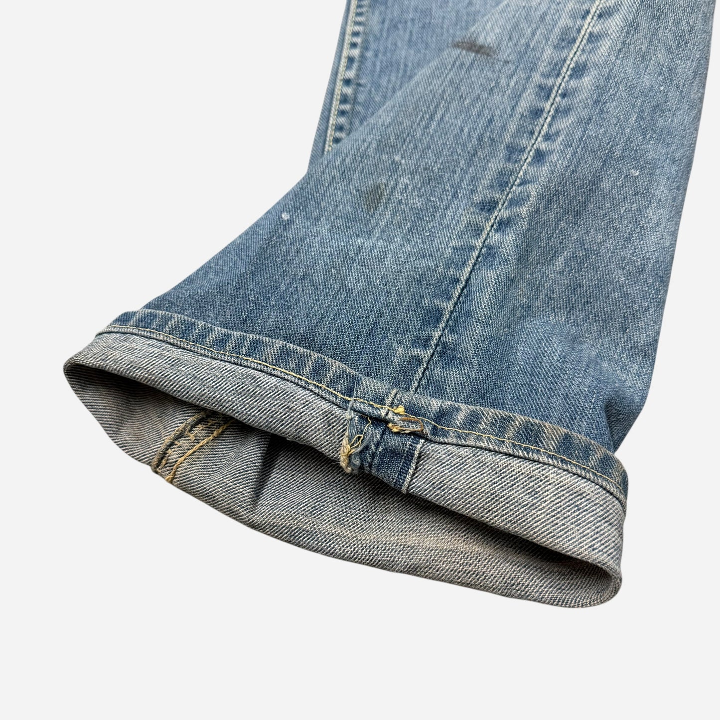 1960s Lee Riders paint splattered half selvedge jeans (32w)