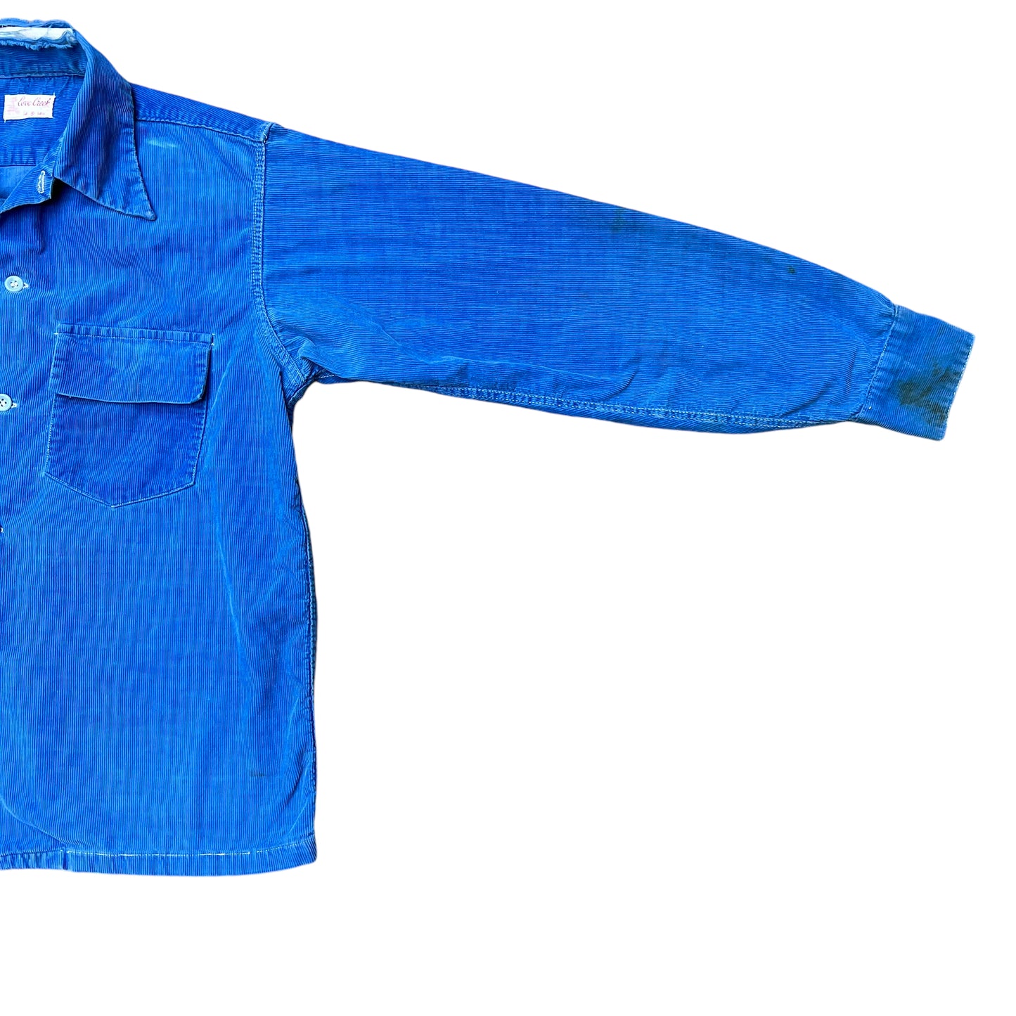 1950s Blue corduroy button up shirt (S/M)