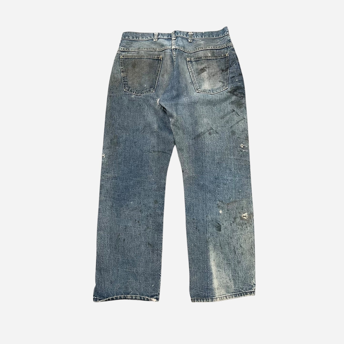 1950s Foremost half selvedge oil stained jeans (32w)