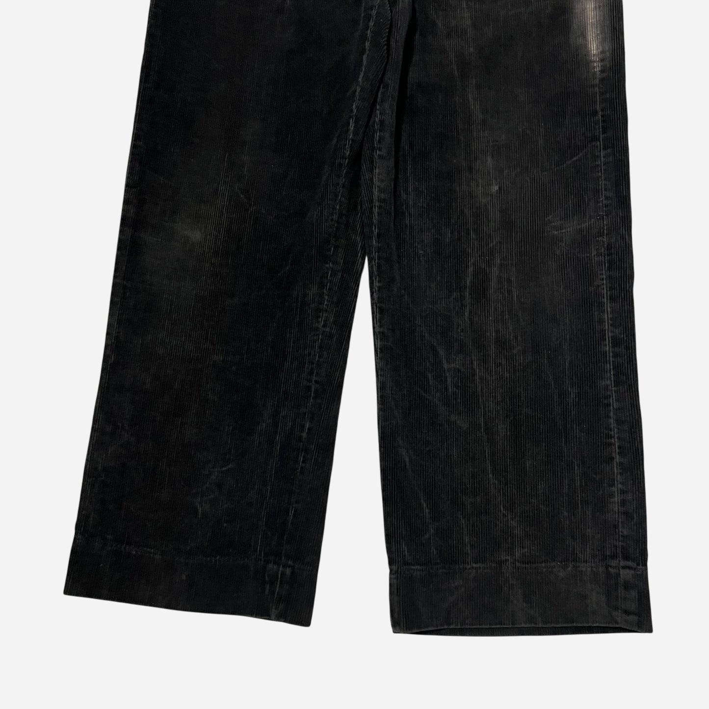 1950s Black corduroy sail cloth pants (31w)
