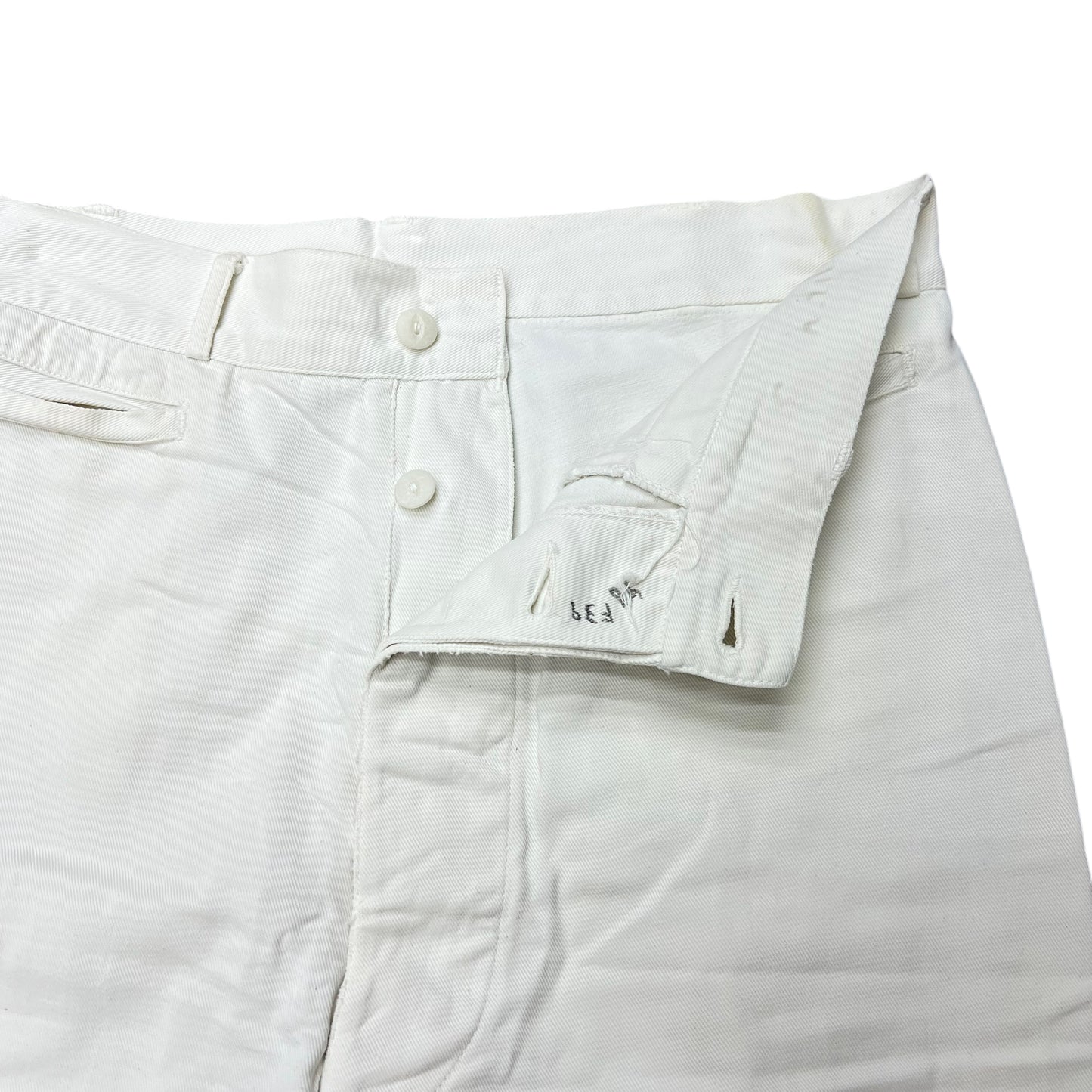 1940s USN white flared sailor pants (28w)