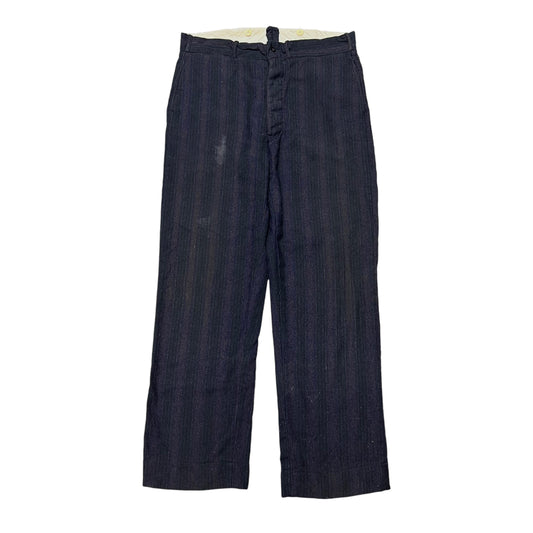 1910s 1920s Wool striped work pants (34w)