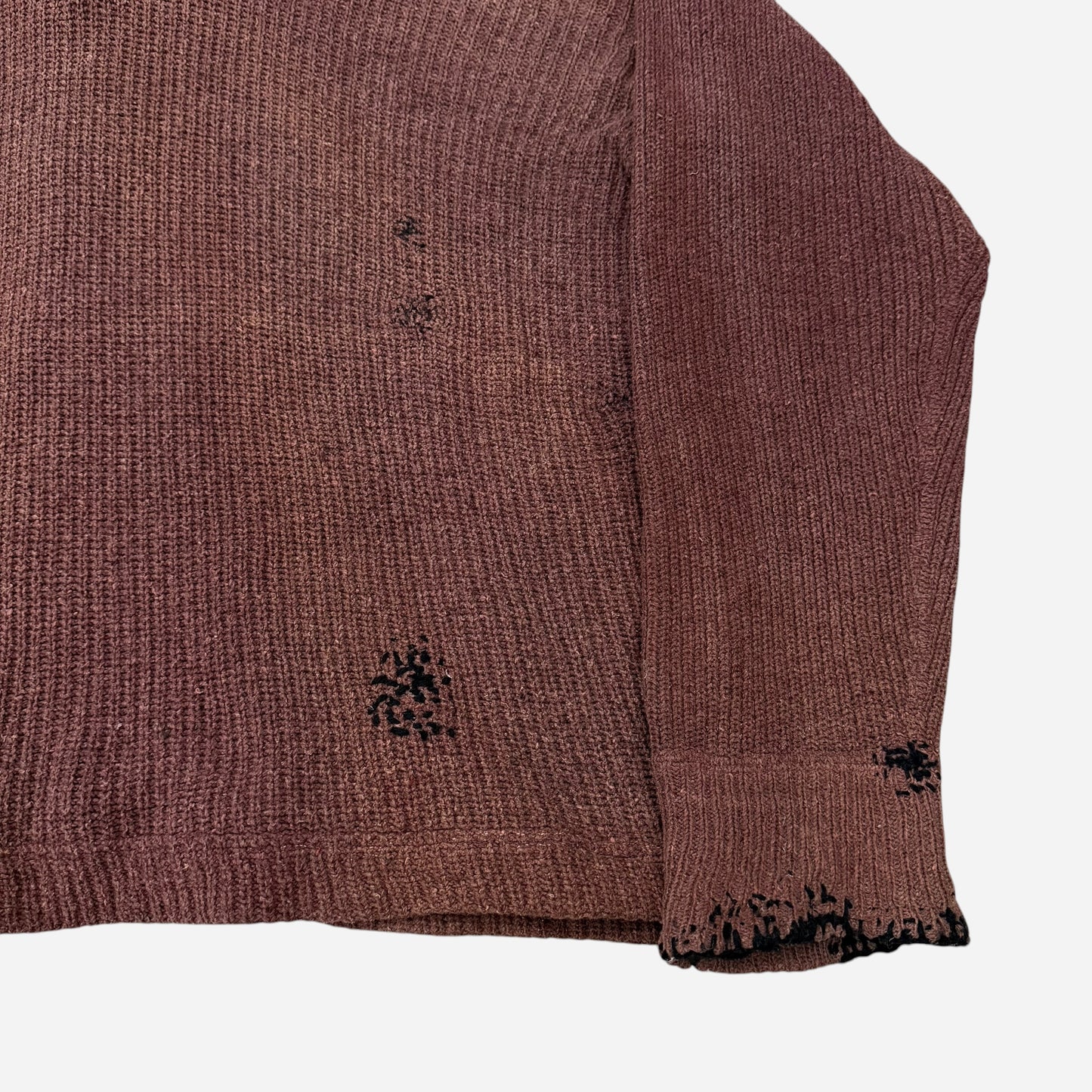 1930s Sun faded red cotton cardigan (XL)