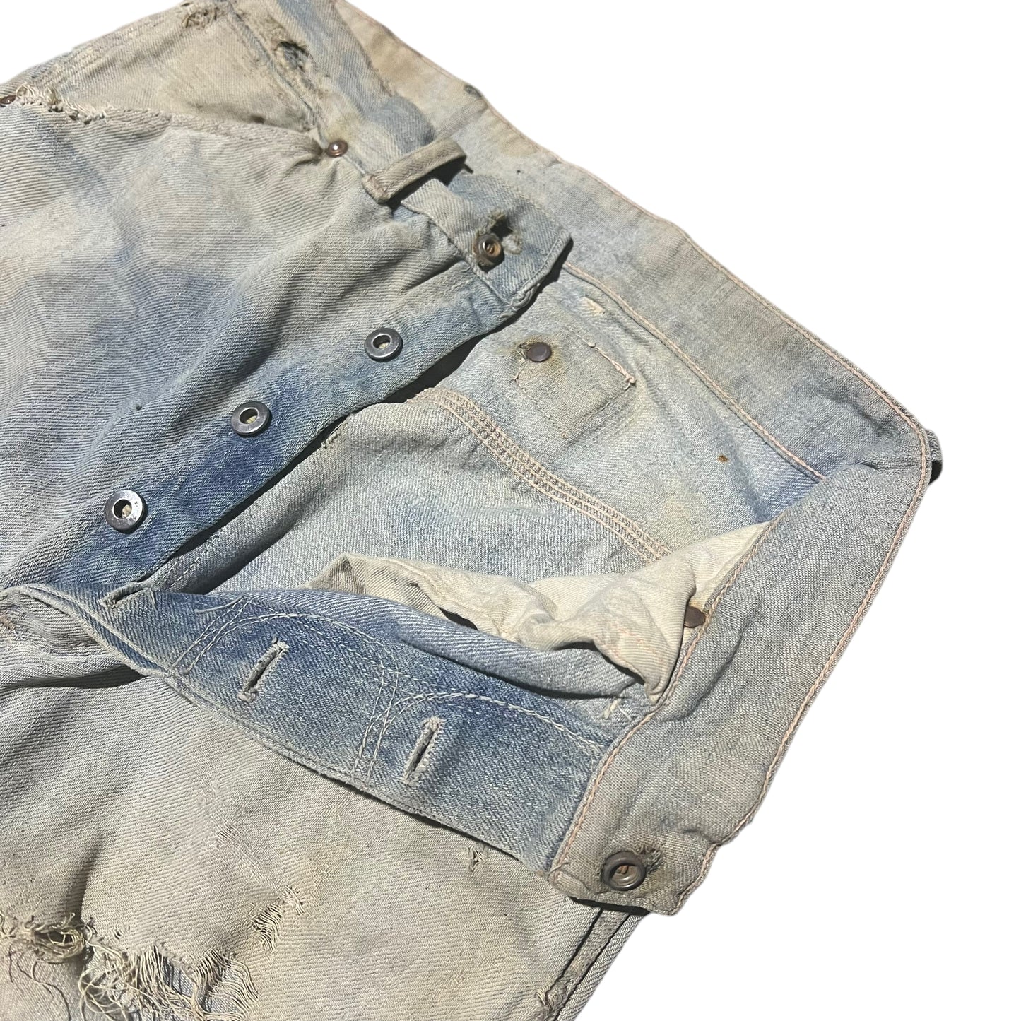 1930s Buckle back unbranded denim jeans (29w)