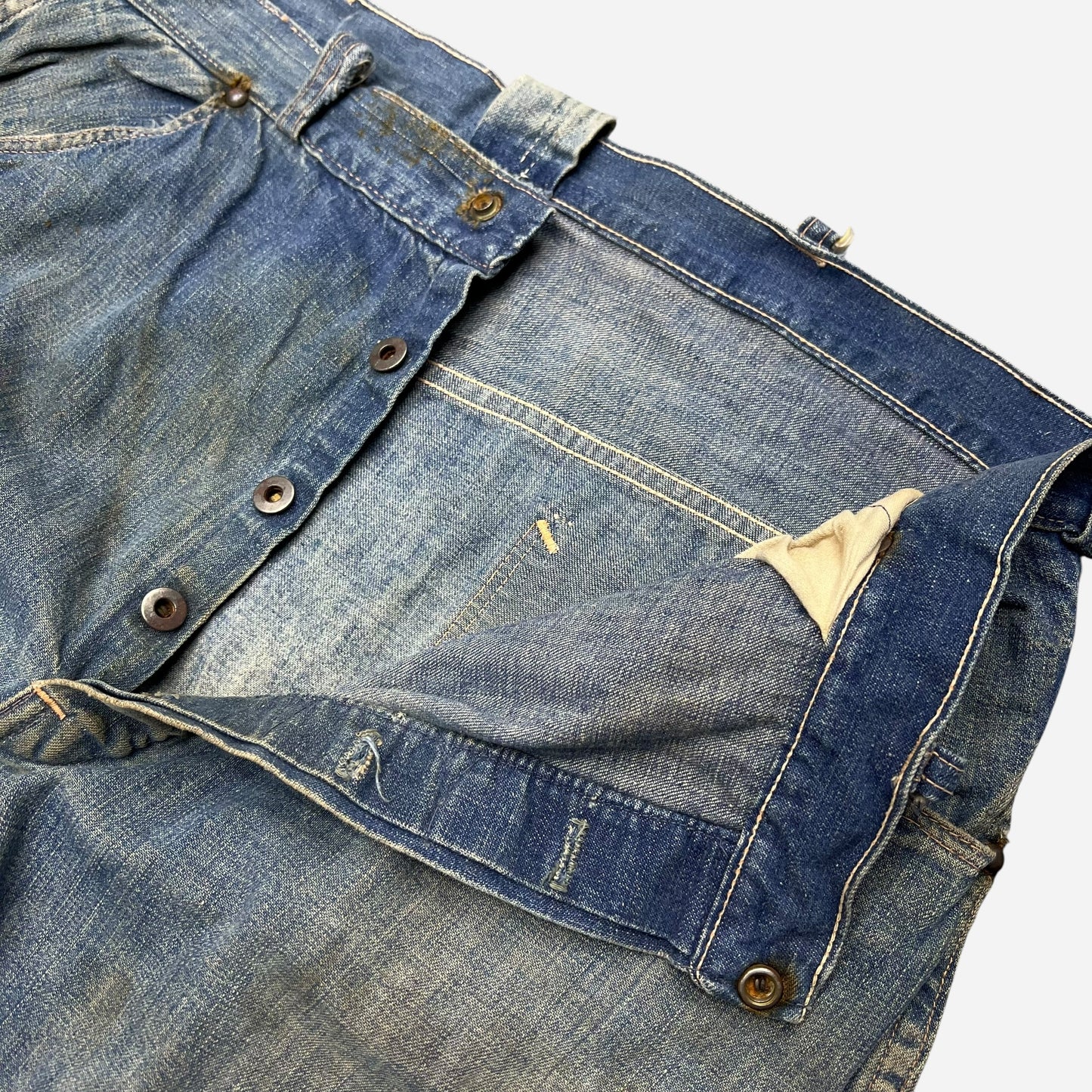 1940s Donut button fly sanforized denim jeans (34w)