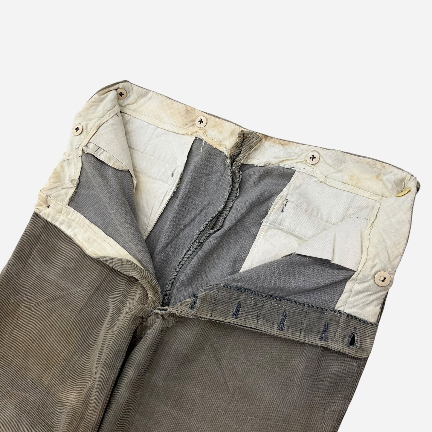 1940s Corduroy button fly work pants (34w)