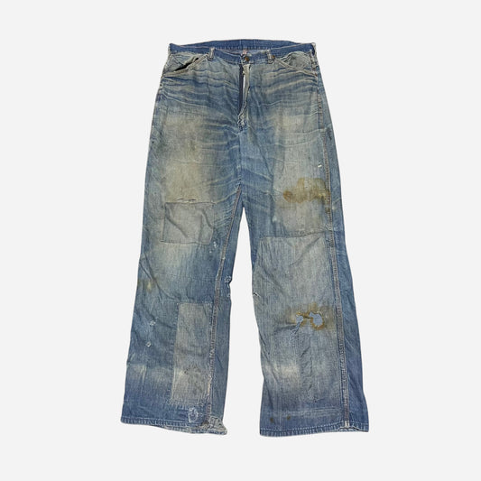 1950s Blue Bell heavily repaired carpenter denim jeans (34w)