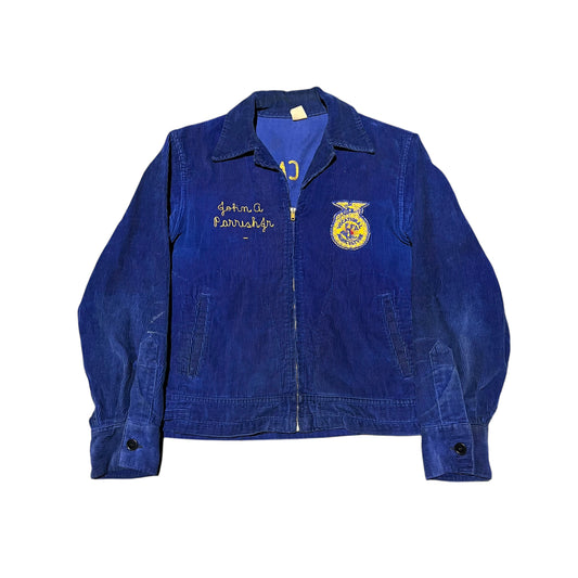 1950s 1960s Blue corduroy FFA jacket (M)