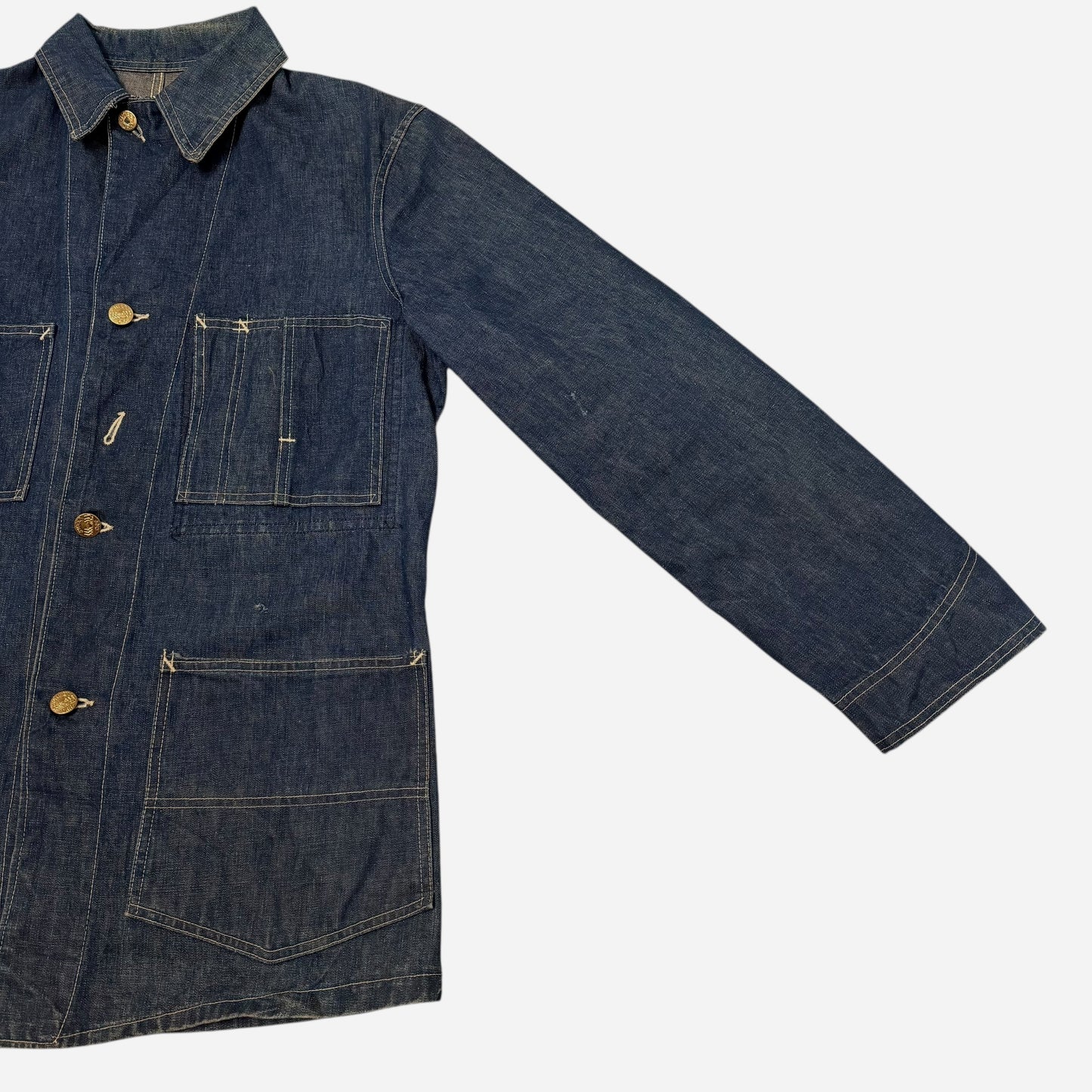 1940s Sweet Orr wobble button ace of spade denim chore jacket (XL)