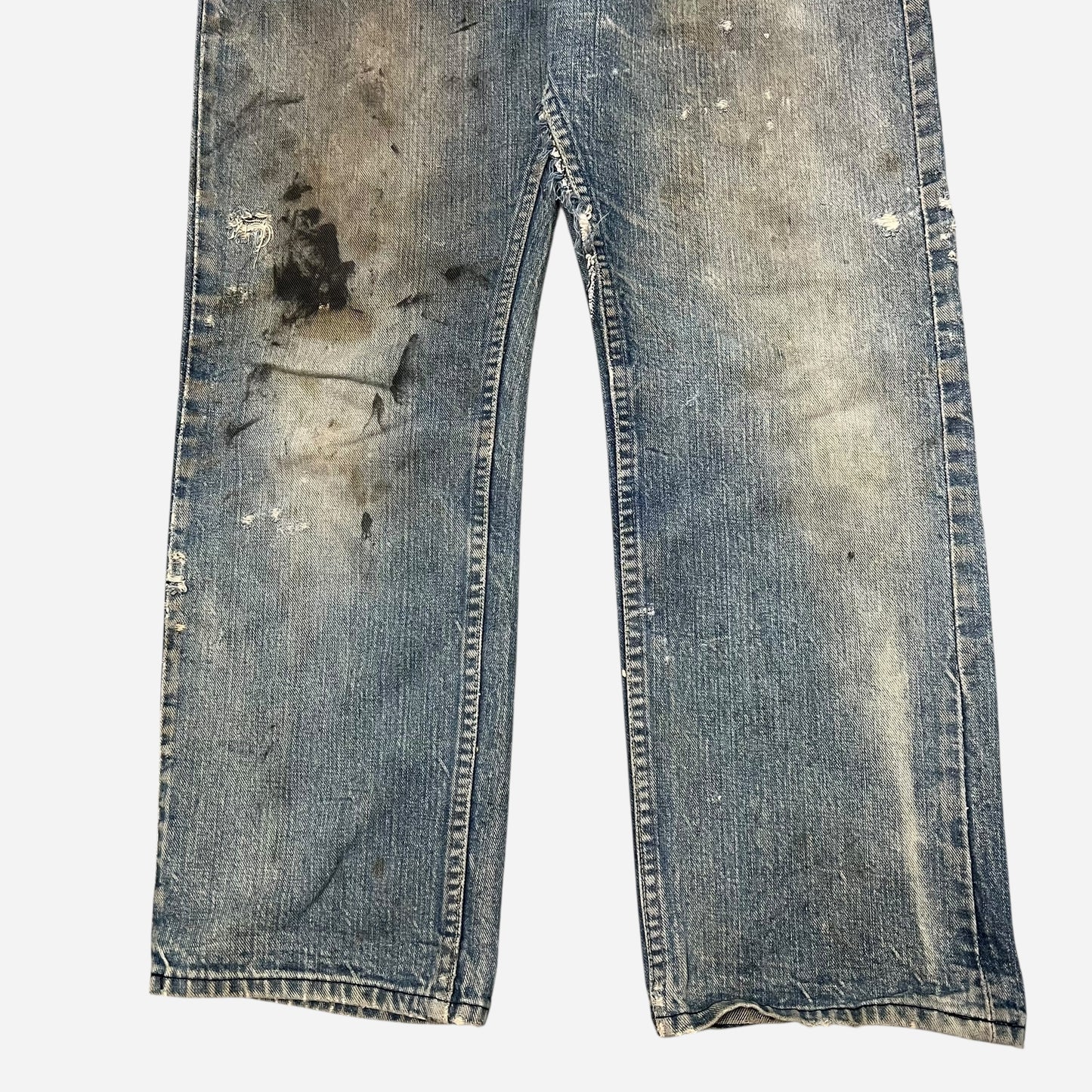 1950s Foremost half selvedge oil stained jeans (32w)