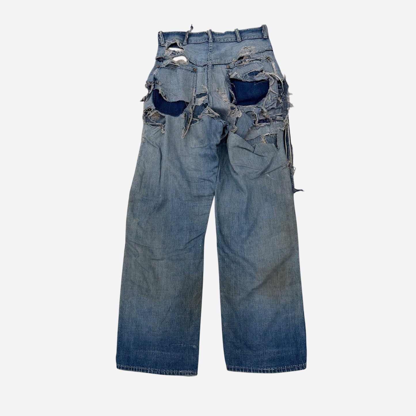 1940s As Is Big Mac heavily repaired donut button fly carpenter jeans (28w)
