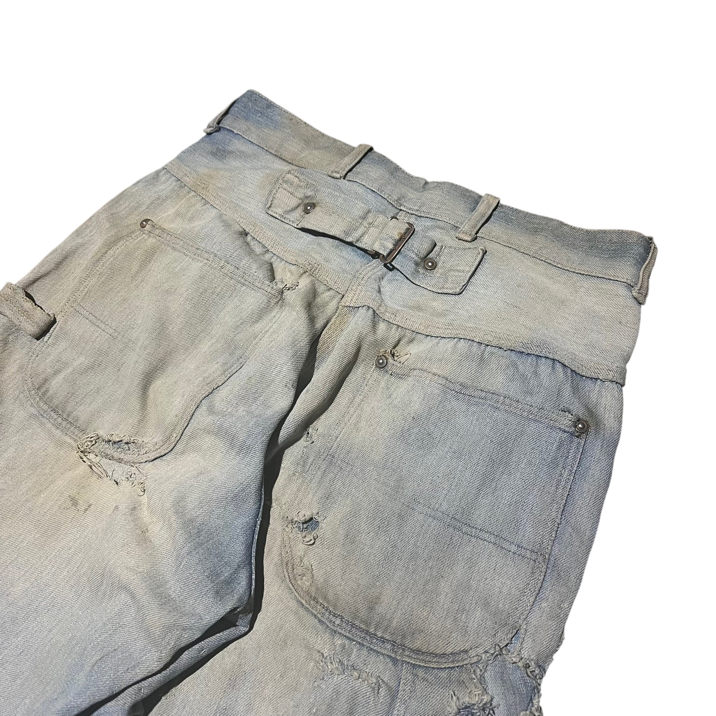 1930s Buckle back unbranded denim jeans (29w)