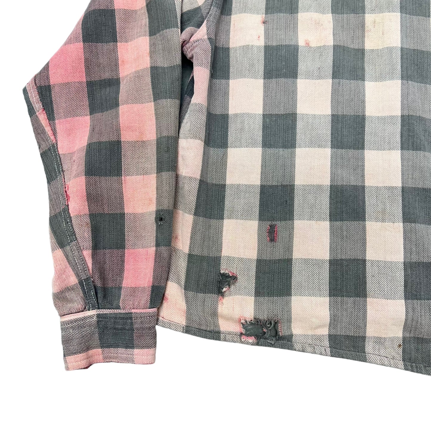 1930s Faded plaid work flannel (M/L)