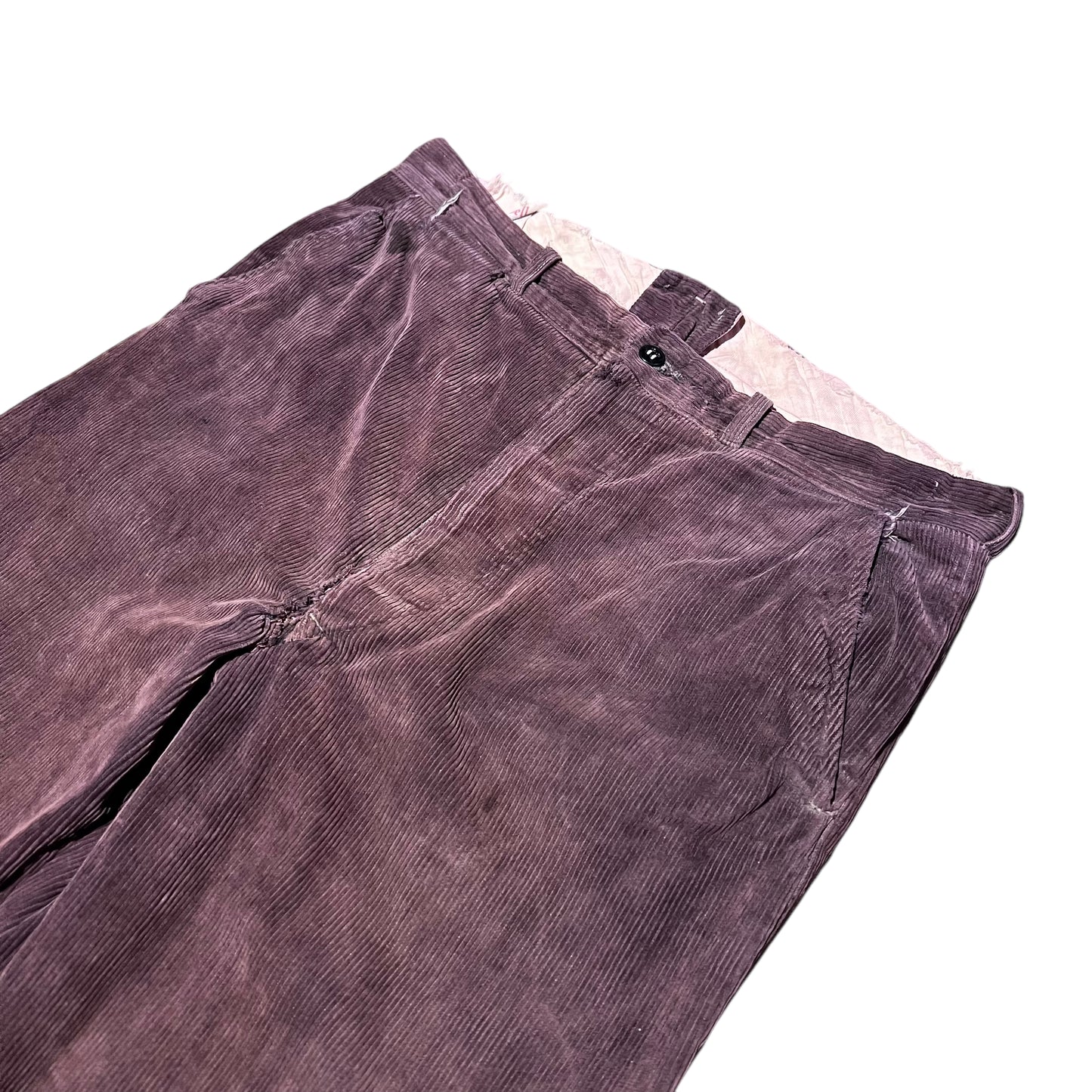 1950s Sun faded purple corduroy button fly pants (32w)