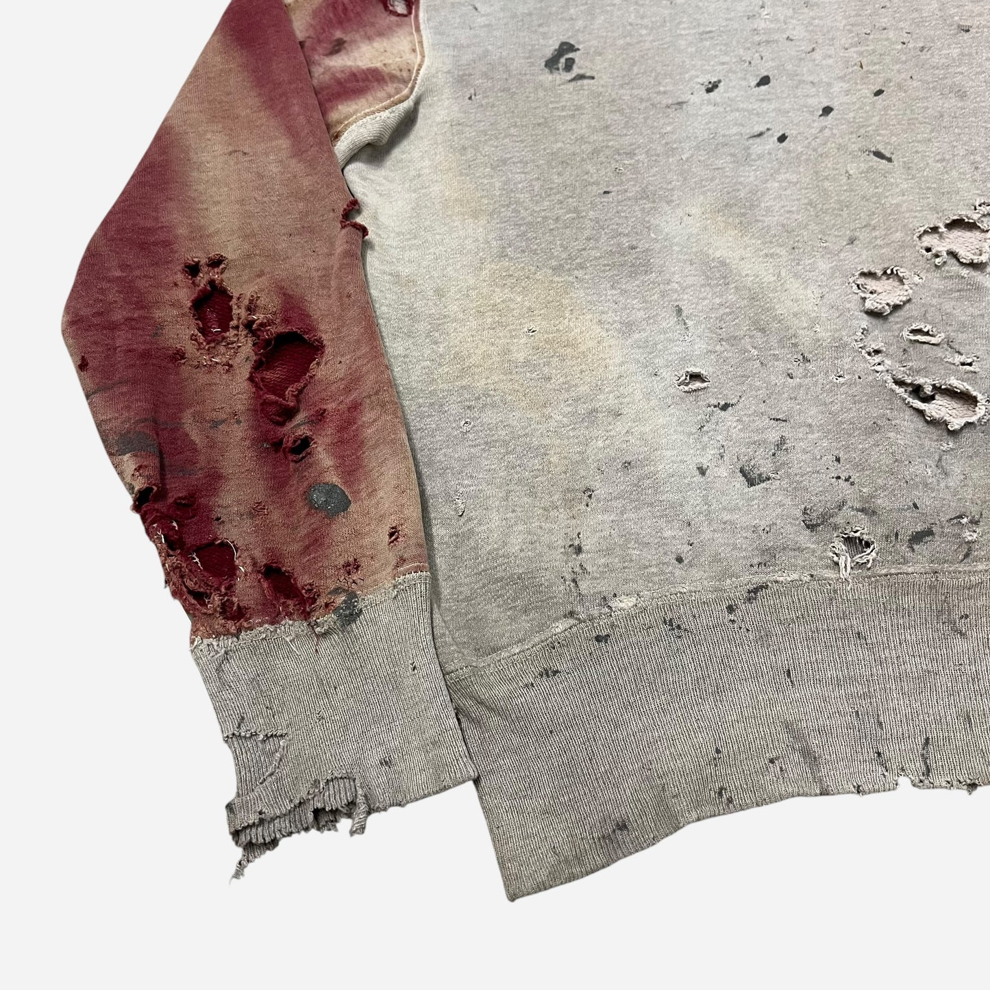 1940s Oneita freedom sleeve double V distressed sweatshirt (M)