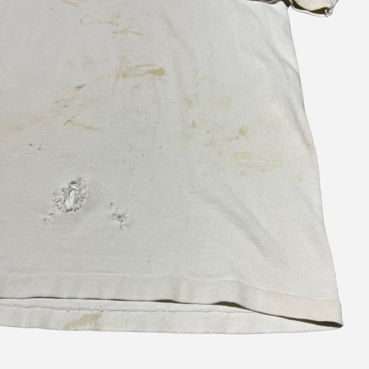 1940s 1950s White cotton jersey shirt (L)