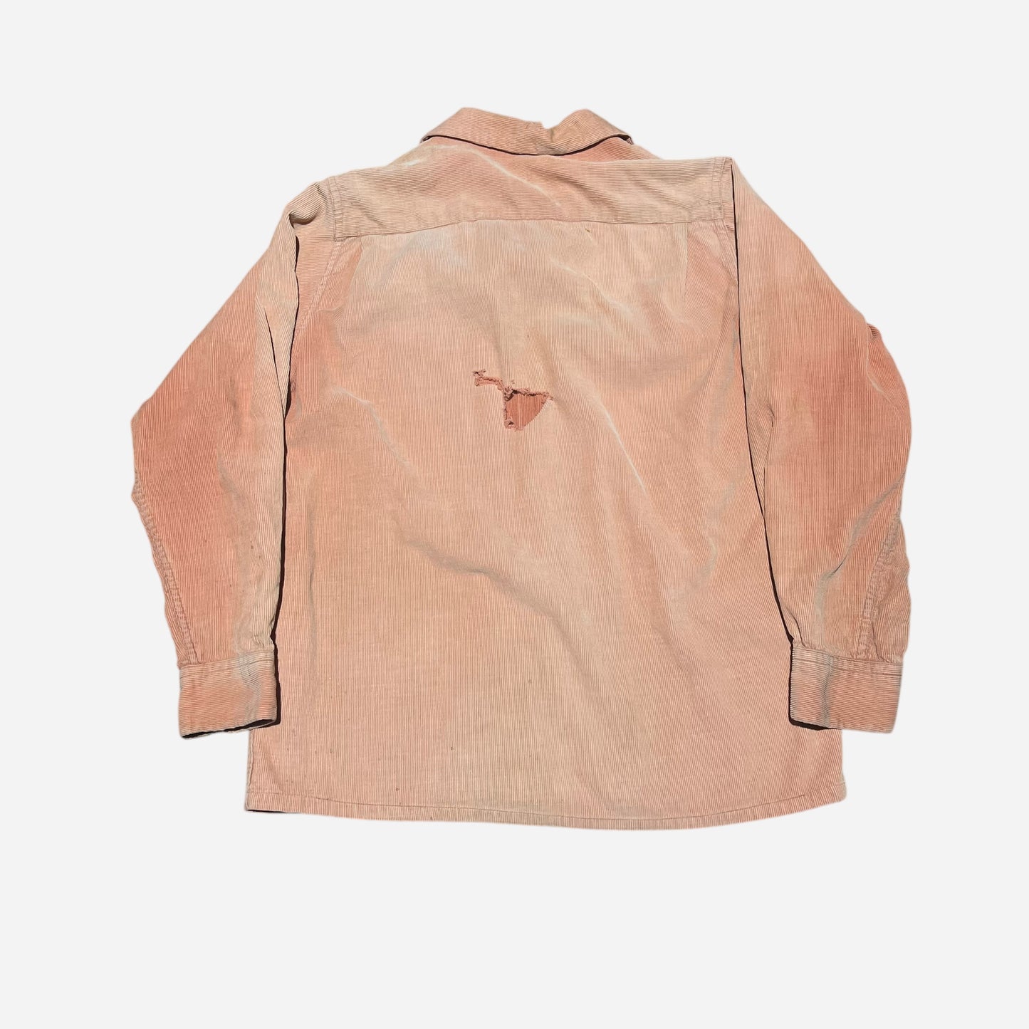 1950s Towncraft orange corduroy loop collar shirt (L)
