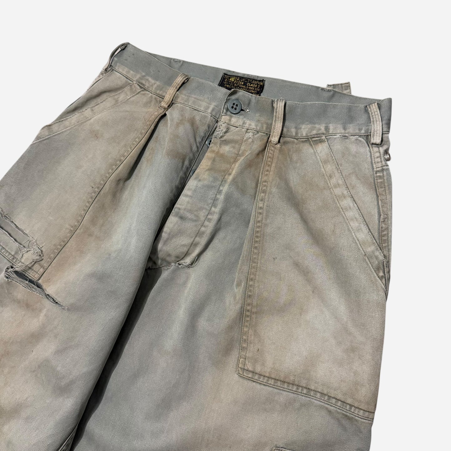 1950s USAF distressed mechanic fatigue pants (30w)