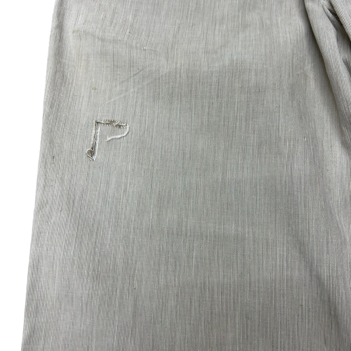 1950s Grey striped light cotton pants (30w)