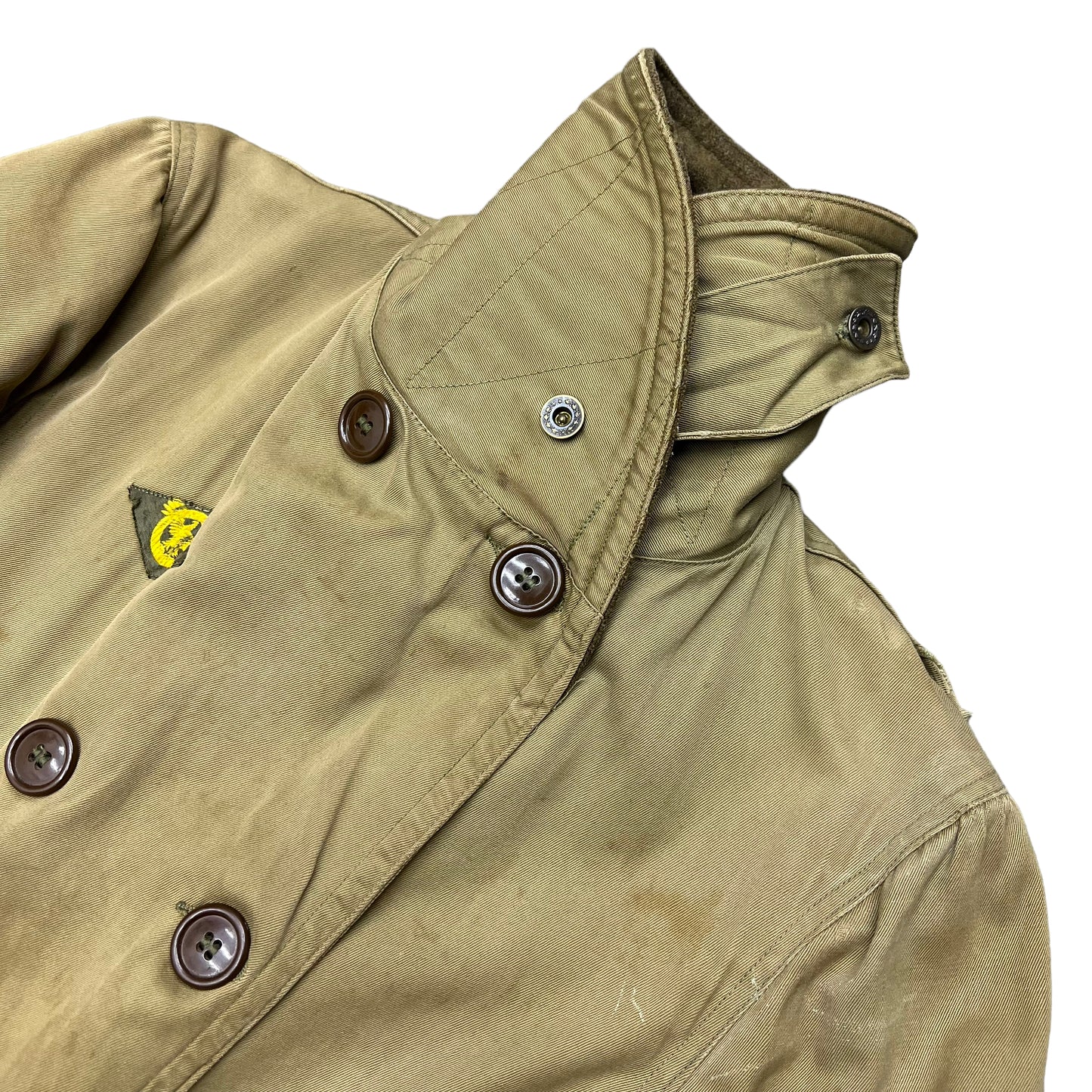 1940s Distressed WWII US Army mackinaw jeep jacket (L)