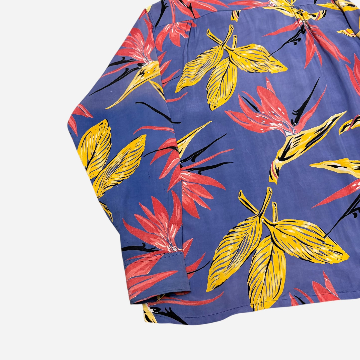 1940s Towncraft rayon/acetate Hawaiian print loop collar shirt (M)