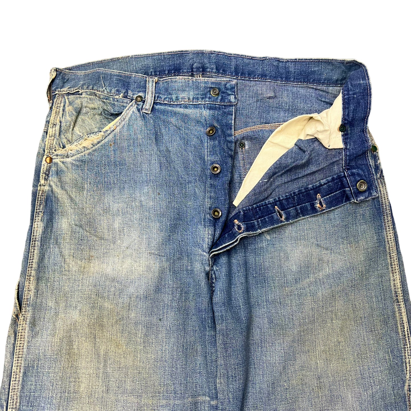 1940s Donut button carpenter denim (32w)