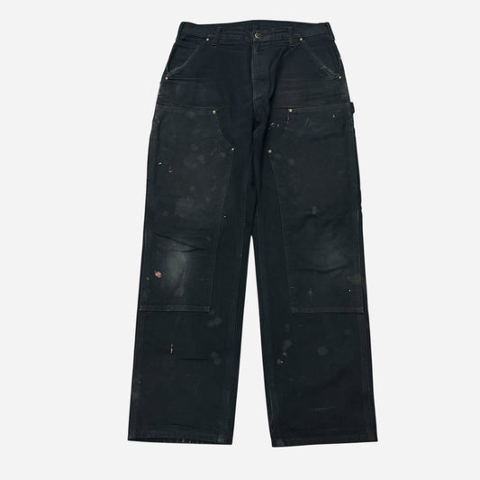 1990s Black Carhartt double knee pants (33w)
