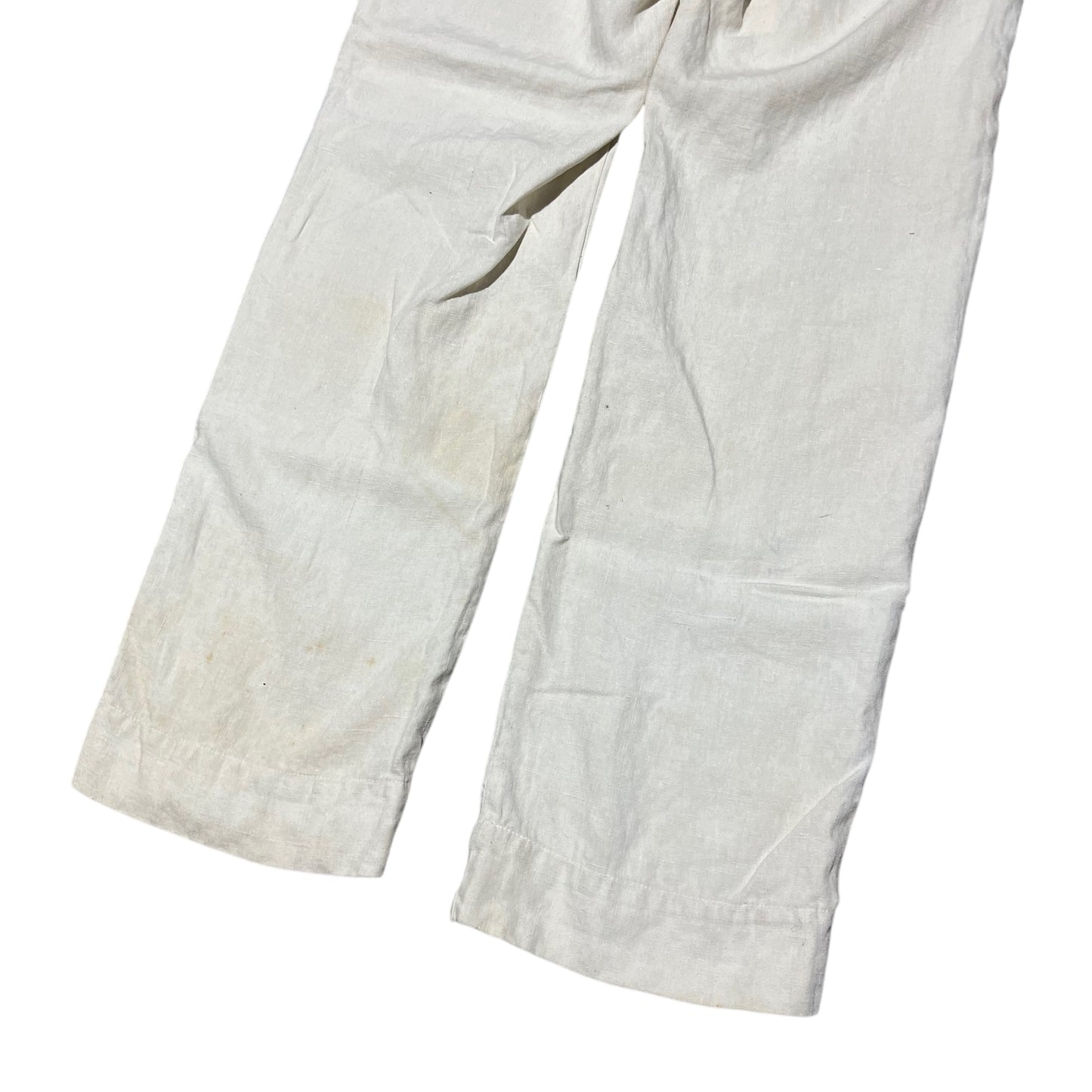 1930s Happy Man white linen pleated pants (29w)