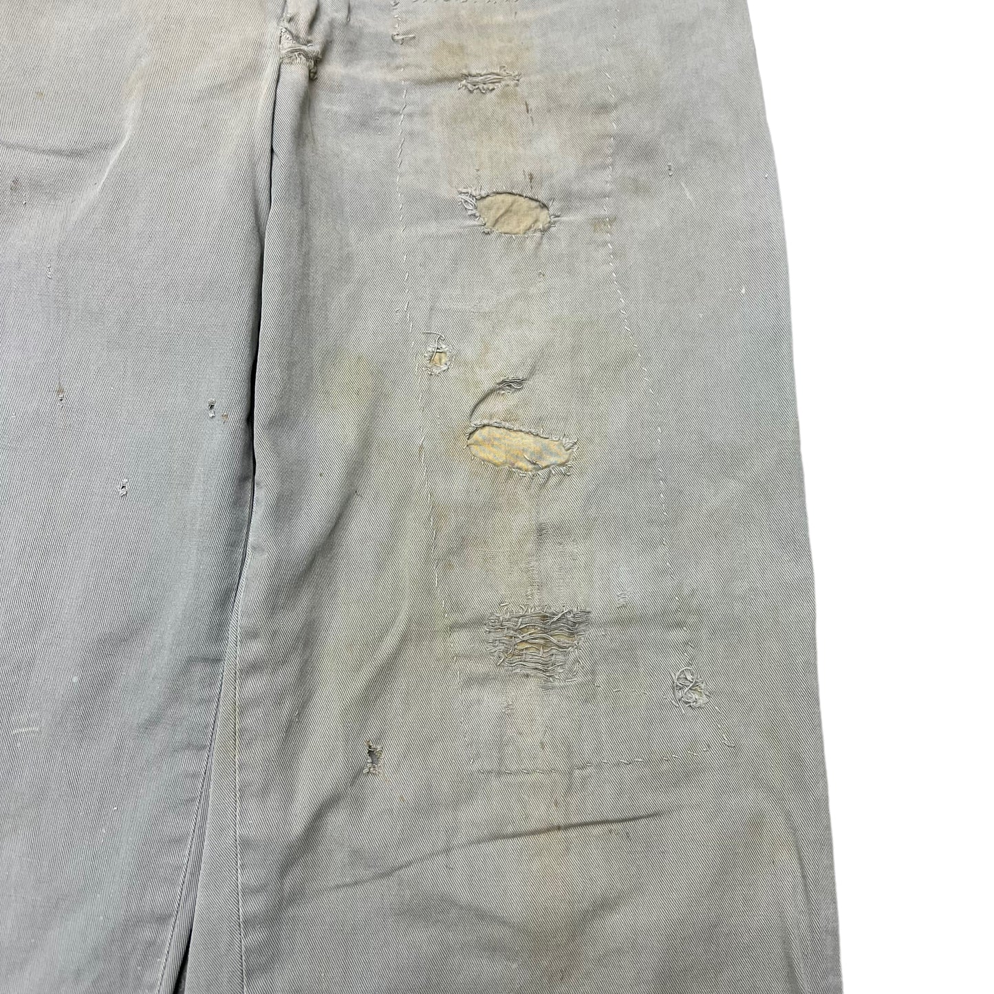 1950s Grey sail cloth work pants (28w)