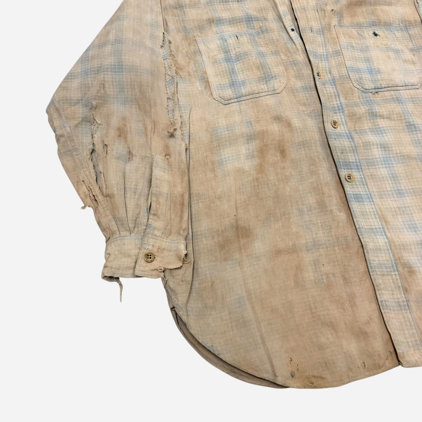 1930s As Is Sears Pilgrim cotton flannel shirt (L)