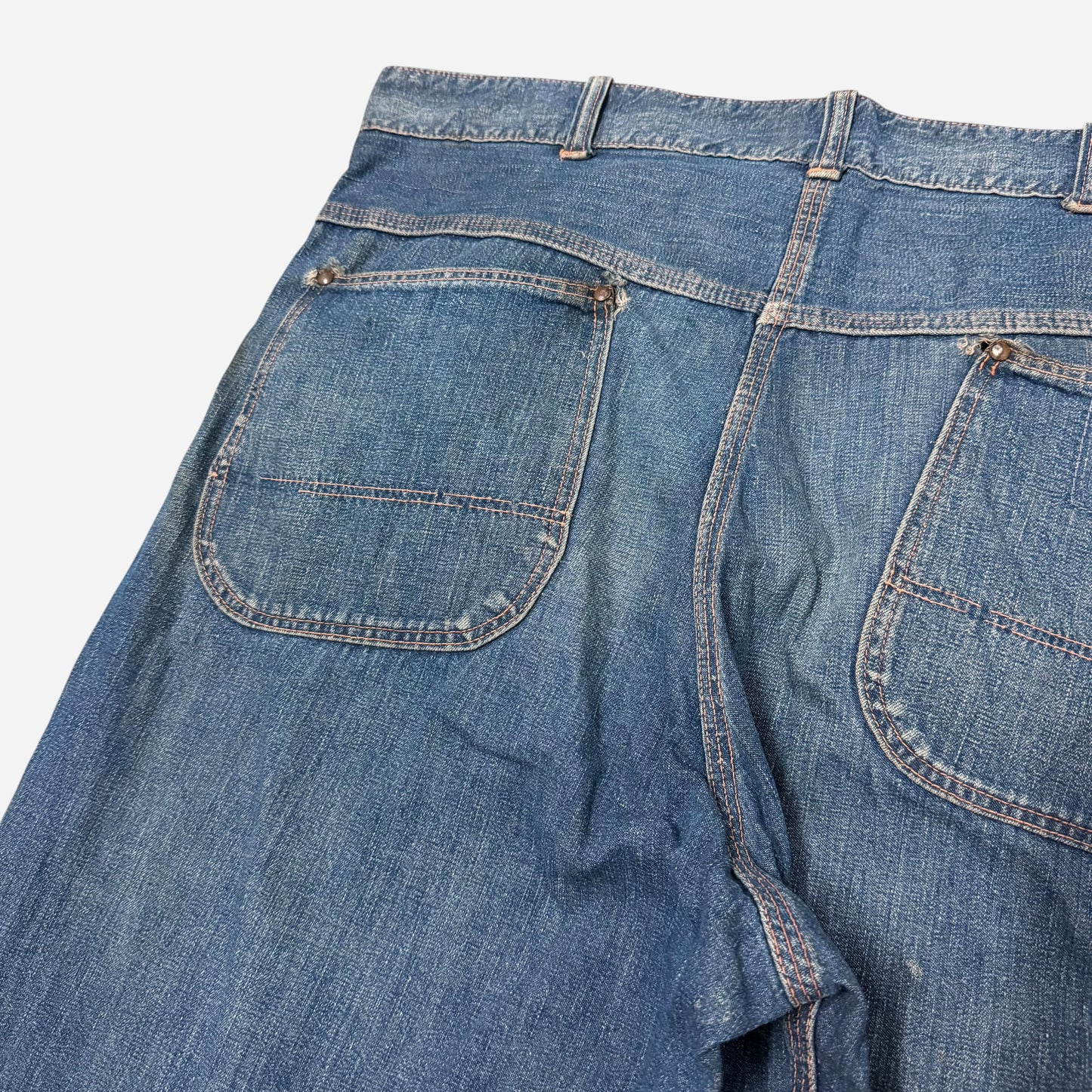 1950s Blue Gem button fly jeans (35w)