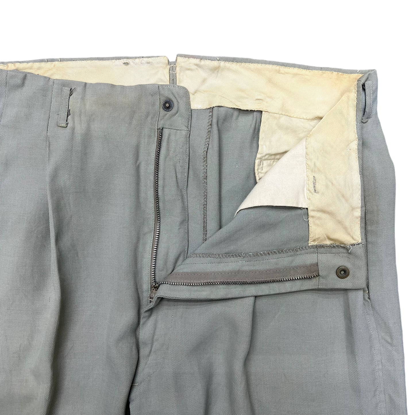 1940s Mint green gabardine shark skin trousers (36w)