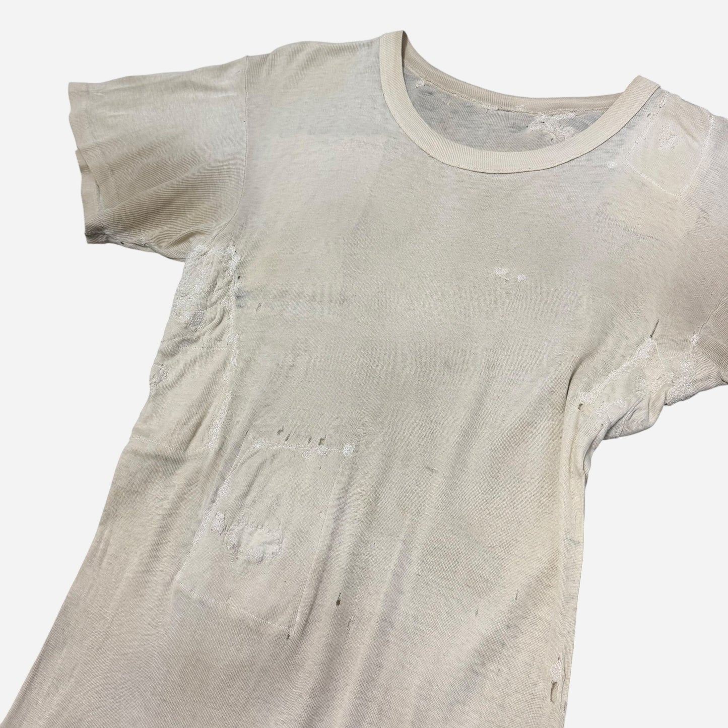 1930s Heavily repaired patchwork t shirt (M)