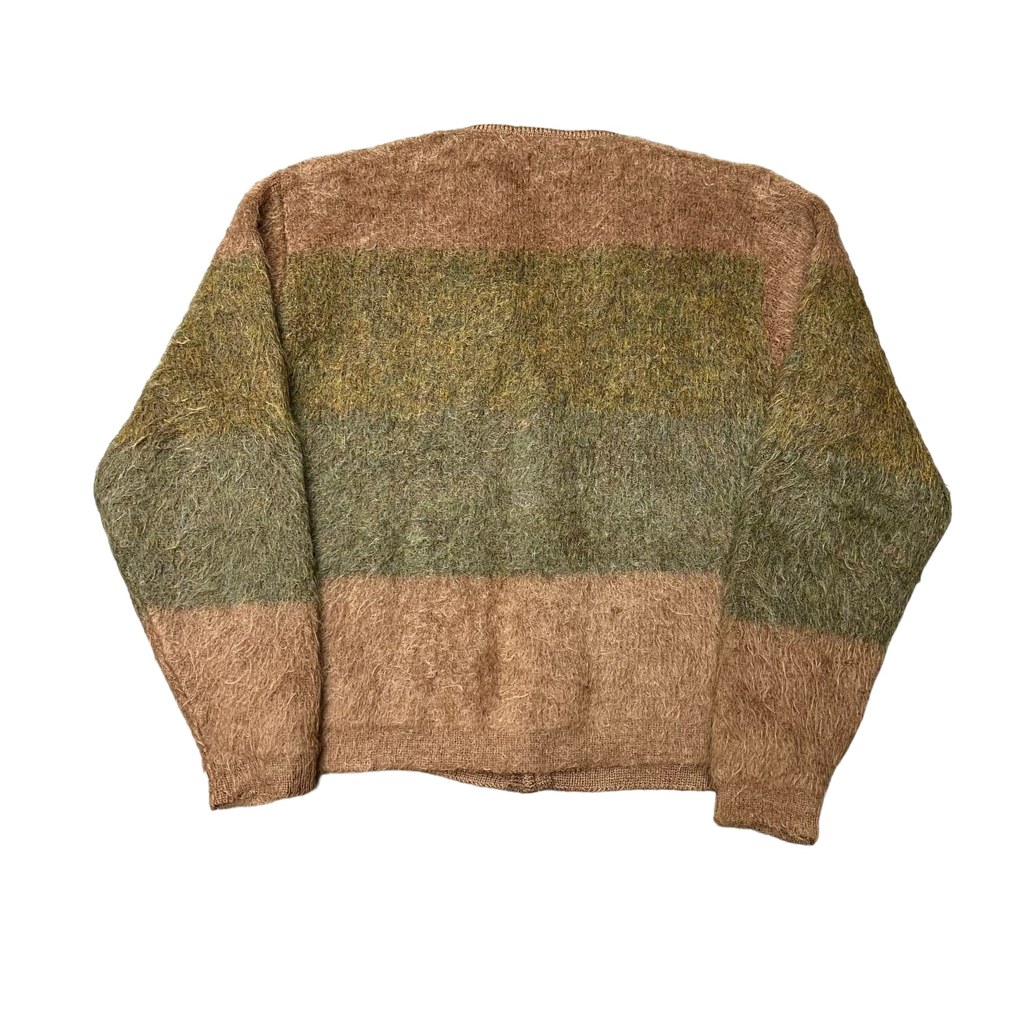 1960s Penneys earth toned mohair cardigan (L)