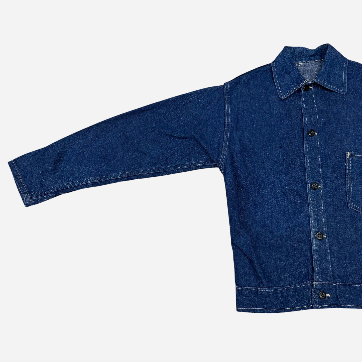 1940s USN W.A.V.E.S single pocket denim work jacket + sweatshirt (S/M)