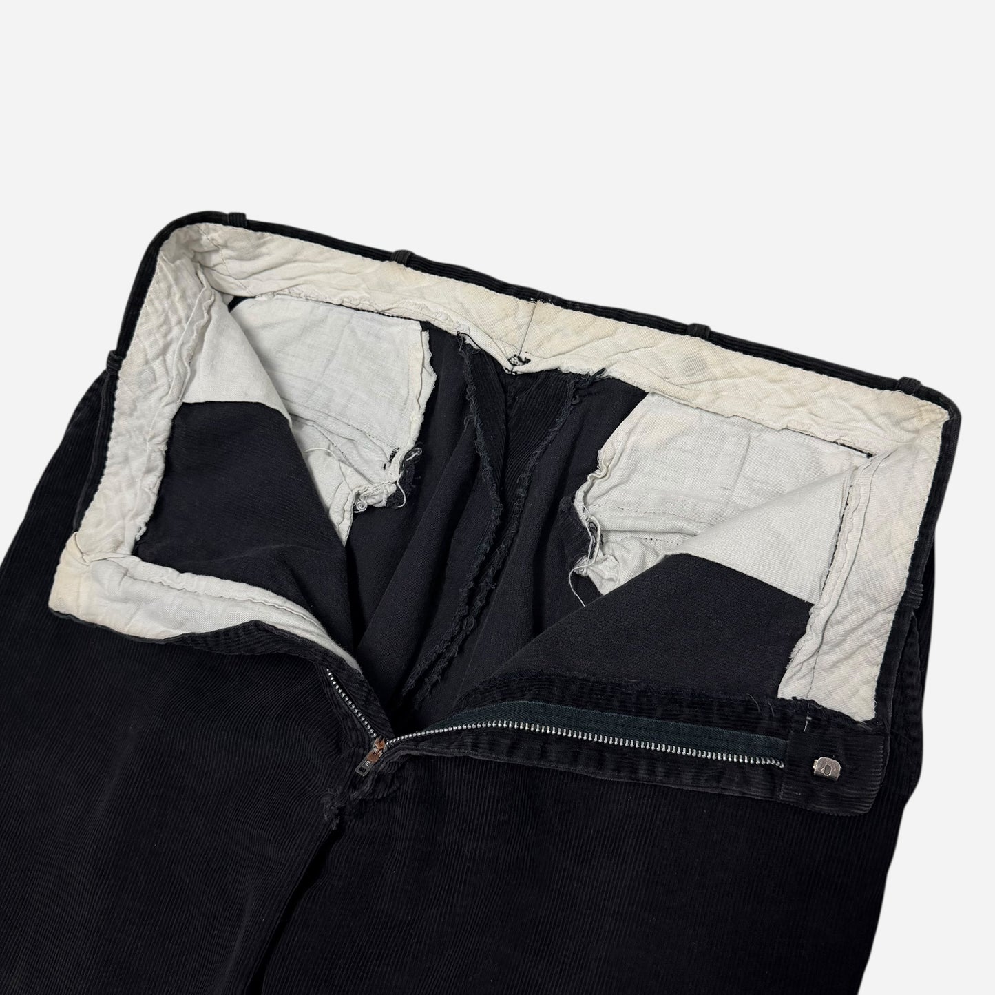 1950s Black corduroy pants (30w)