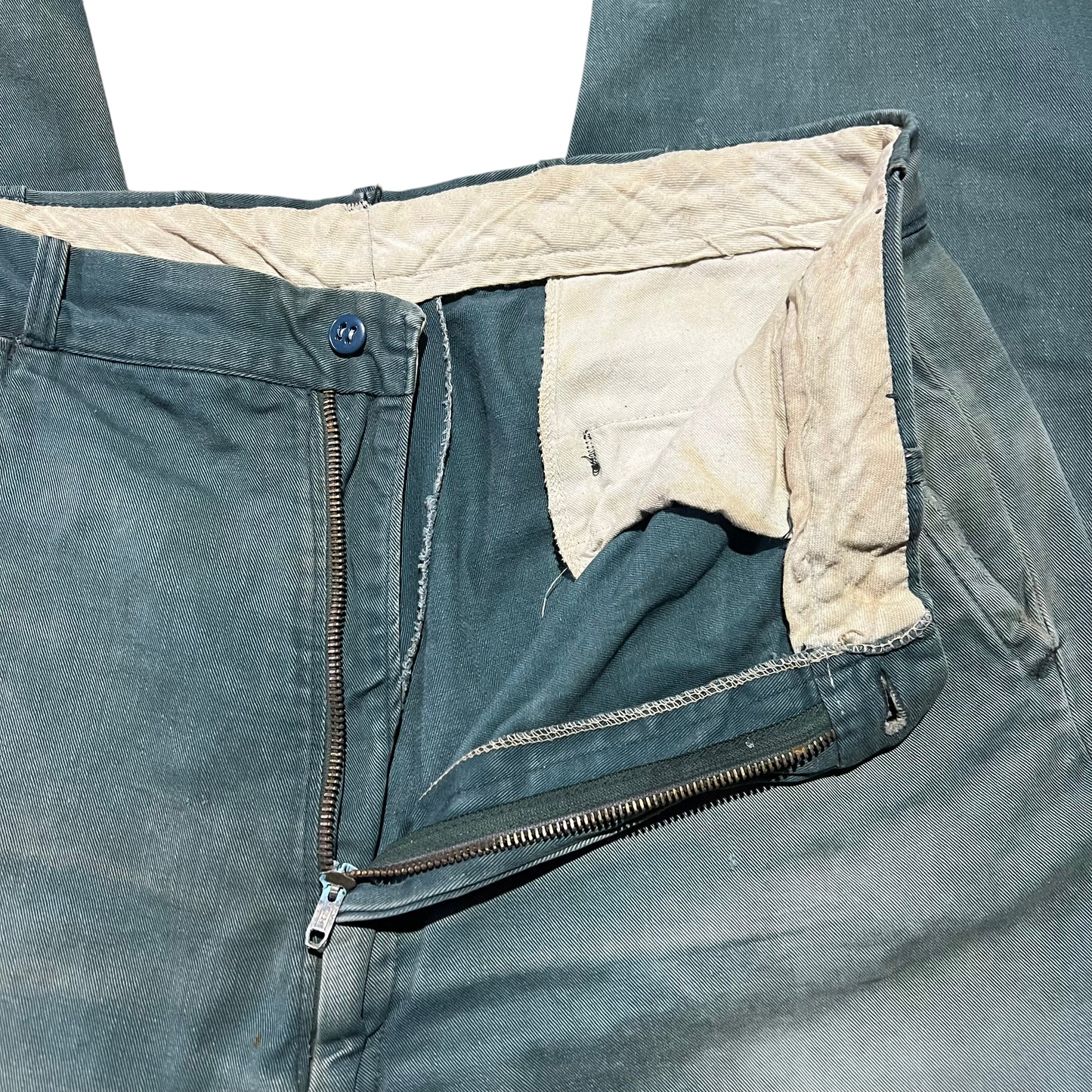 1950s Green chino work pants (34w)