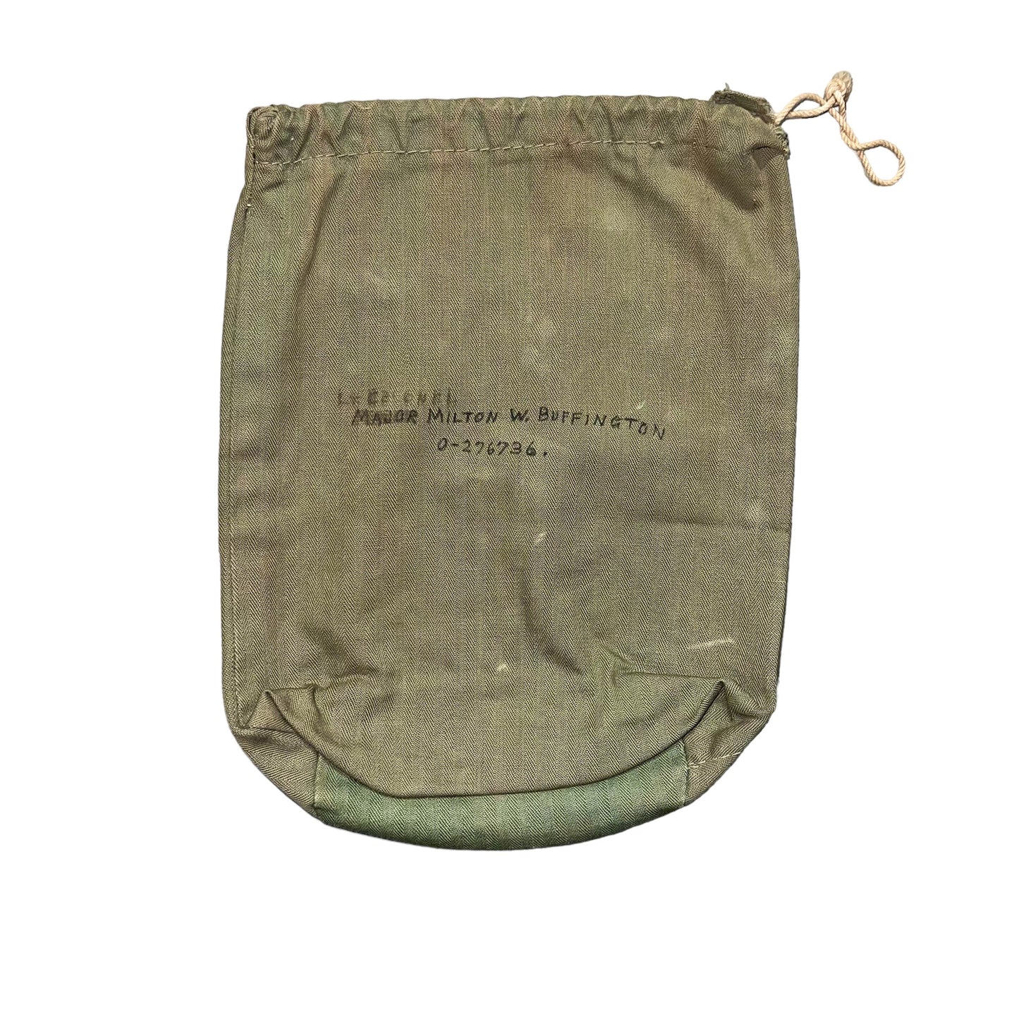 1940s WWII small HBT bag